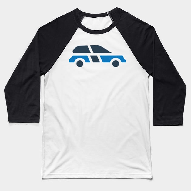 Car Blue On Baseball T-Shirt by Socity Shop